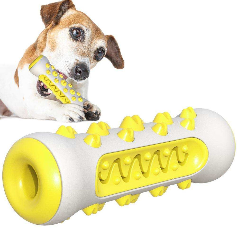 Indestructible Dog Squeaky Toys - Tough Toothbrush Chew Toy for Aggressive Chewers