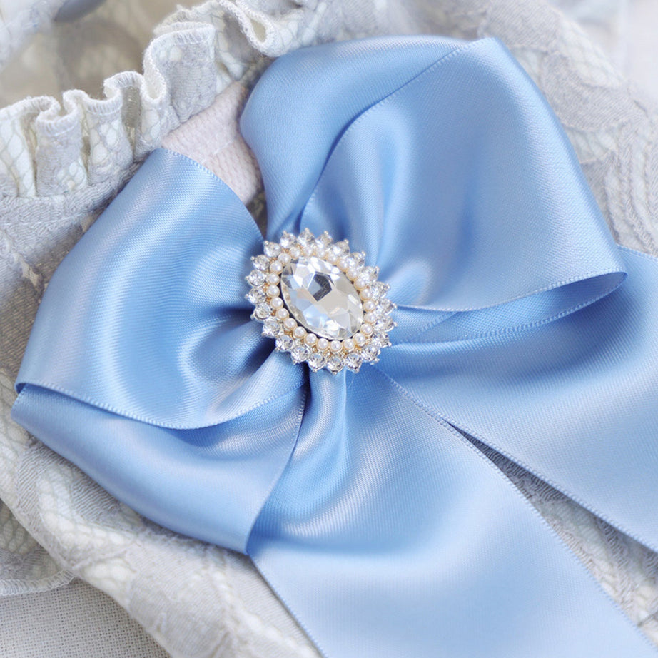 Dog Lace Ruffle Dress - Jacquard Bow with Rhinestone for Small Dogs