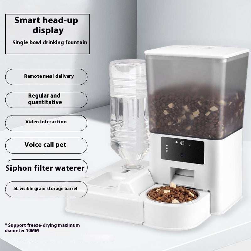 Double Bowl Intelligent Timer Surveillance Video Feeder - Use Remote Voice Call
