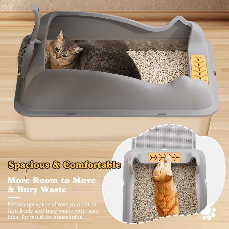 Stainless Steel Cat Litter Box - Large Rust-Free