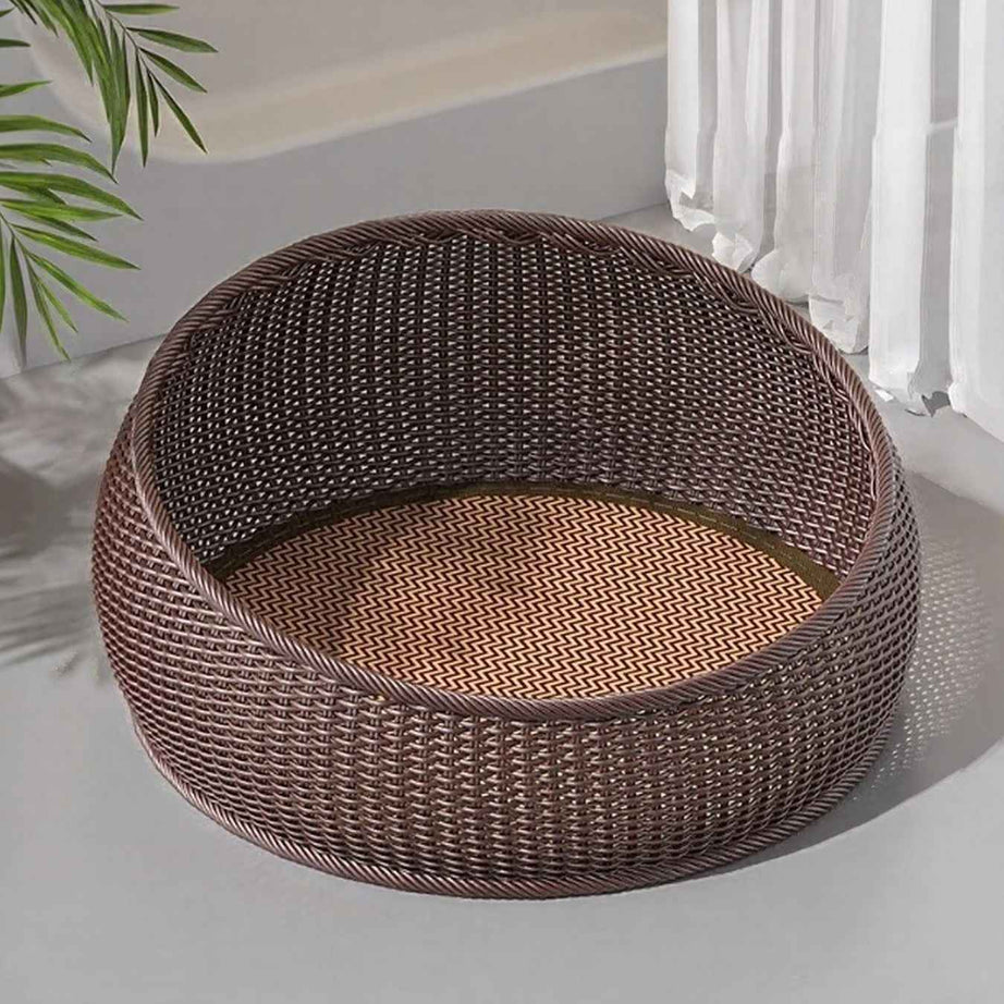 Round Woven Rattan Pet Nest