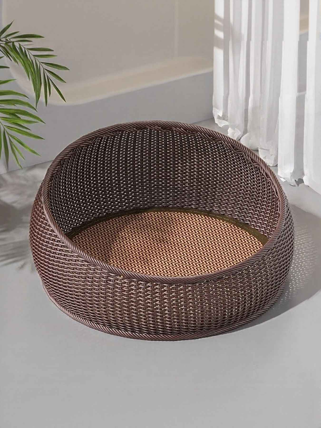 Round Woven Rattan Pet Nest