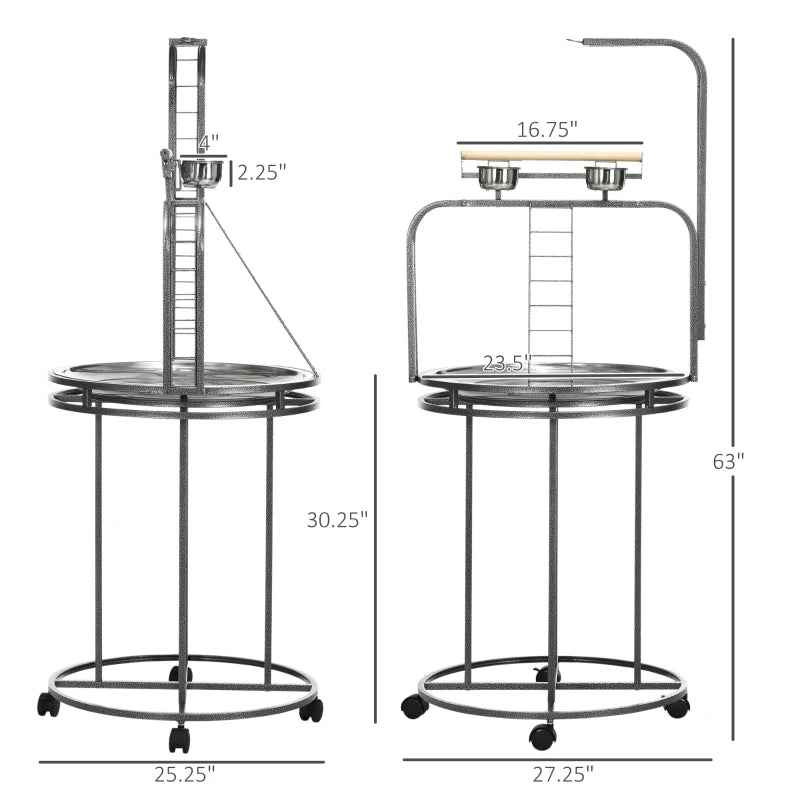 PawHut Parrot Stand - Large Bird Perch Stand With Toy Hook