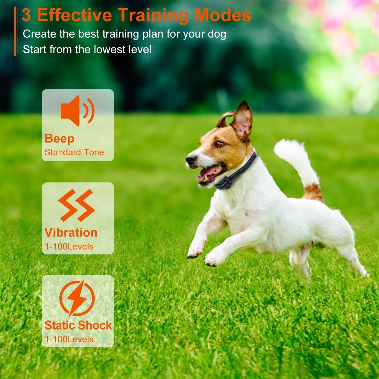 Dog Training Collar - 3280ft Range IP67 Waterproof 3 Modes