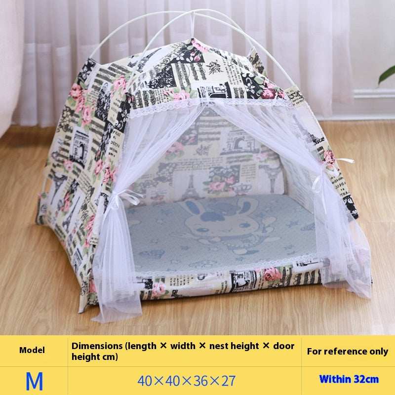 Portable Cat Tent Nest with Summer Bug Screen