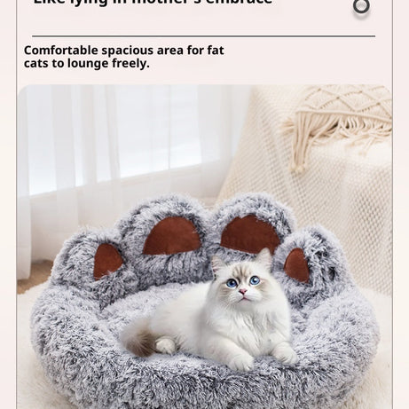 Pet Bed - Round Plush Thickened for Dogs & Cats