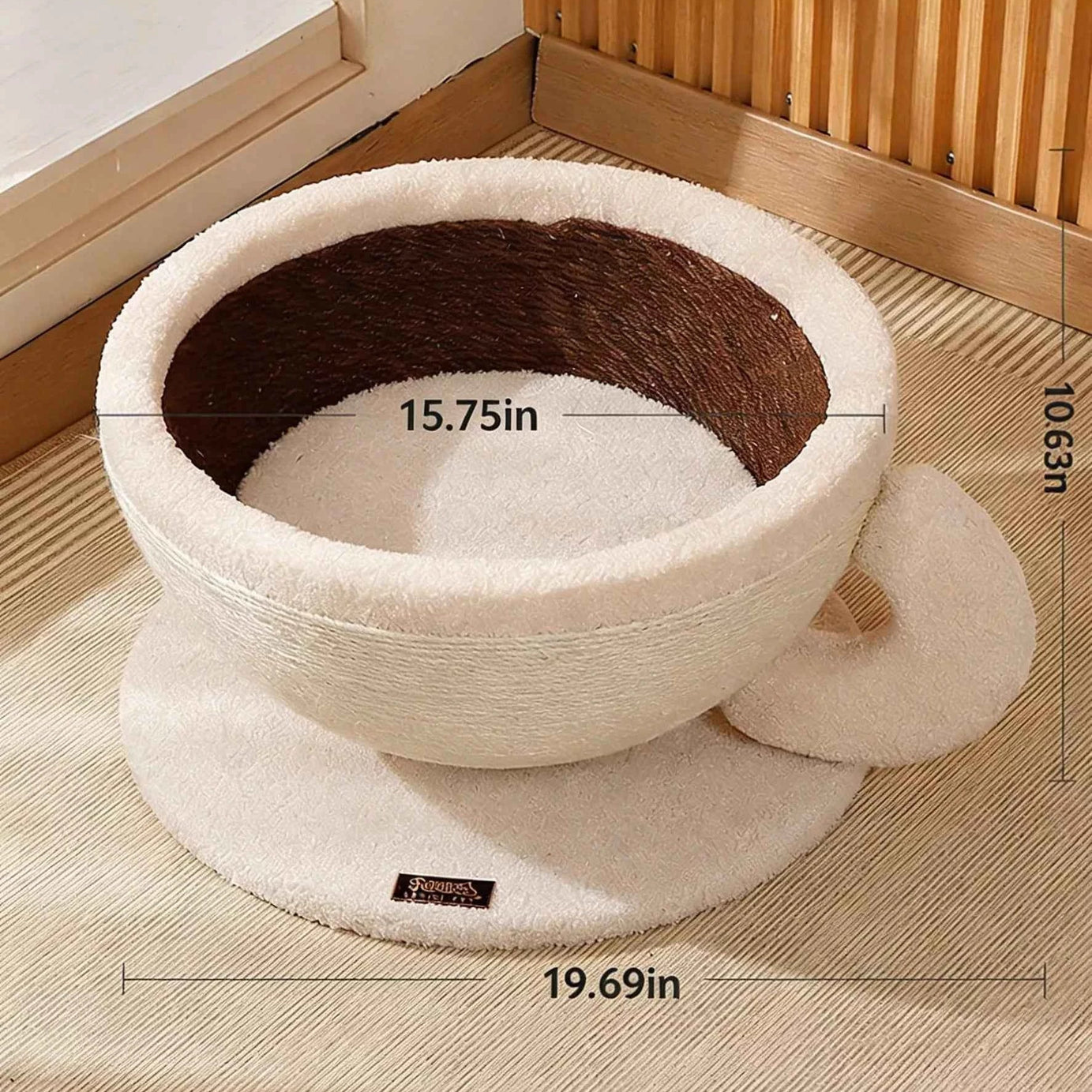 Cat Scratcher Nest Bed - Semi-enclosed with Hemp Rope