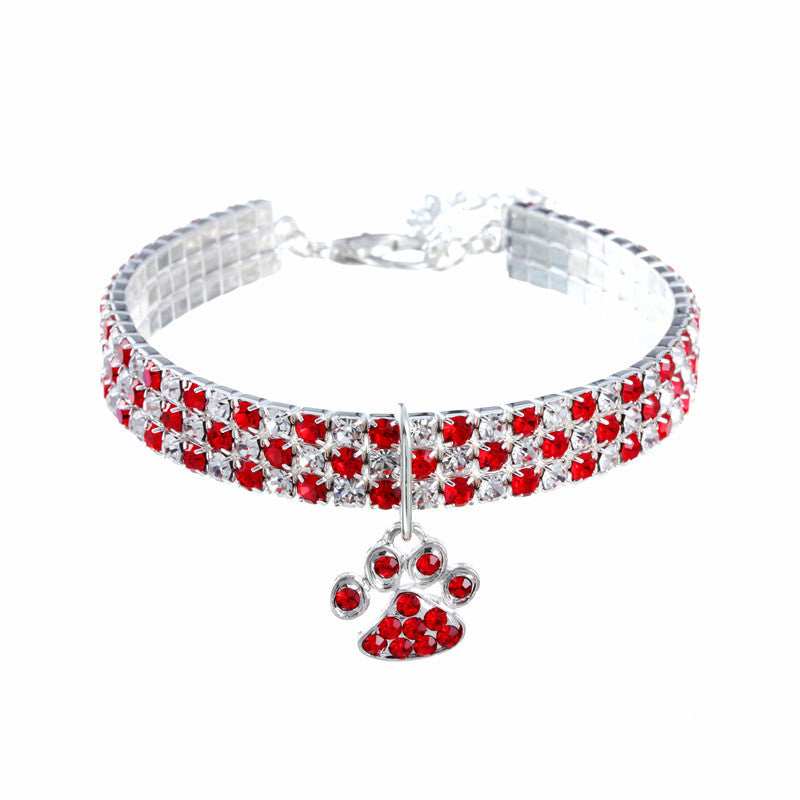 Diamond Mixed Color Dogs And Cats Necklace Ornament Pet Collar