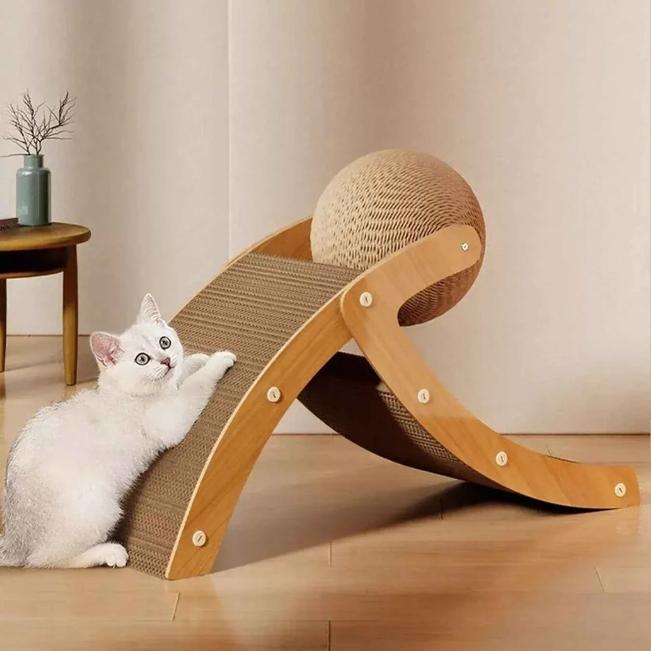 Cat Scratching Post - Interactive Ball & Ramp