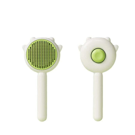 Professional De-Shedding Brush - Massage Grooming Tool with Self-Cleaning Button