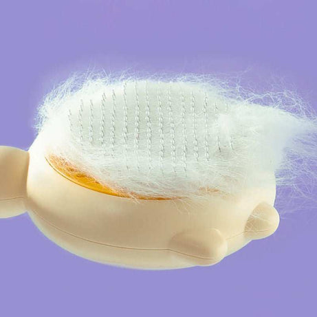 Professional De-Shedding Brush - Massage Grooming Tool with Self-Cleaning Button