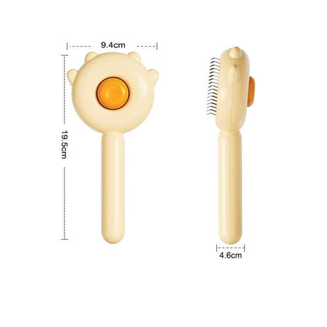 Professional De-Shedding Brush - Massage Grooming Tool with Self-Cleaning Button