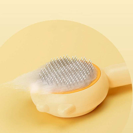 Professional De-Shedding Brush - Massage Grooming Tool with Self-Cleaning Button