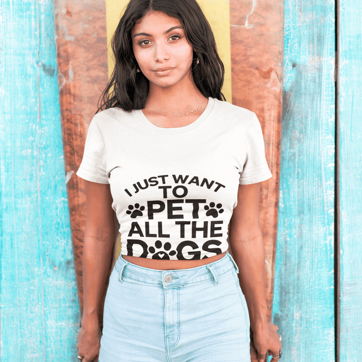 I Just Want to Pet All the Dogs Unisex Cotton Tee - Perfect Gift for Dog Lovers