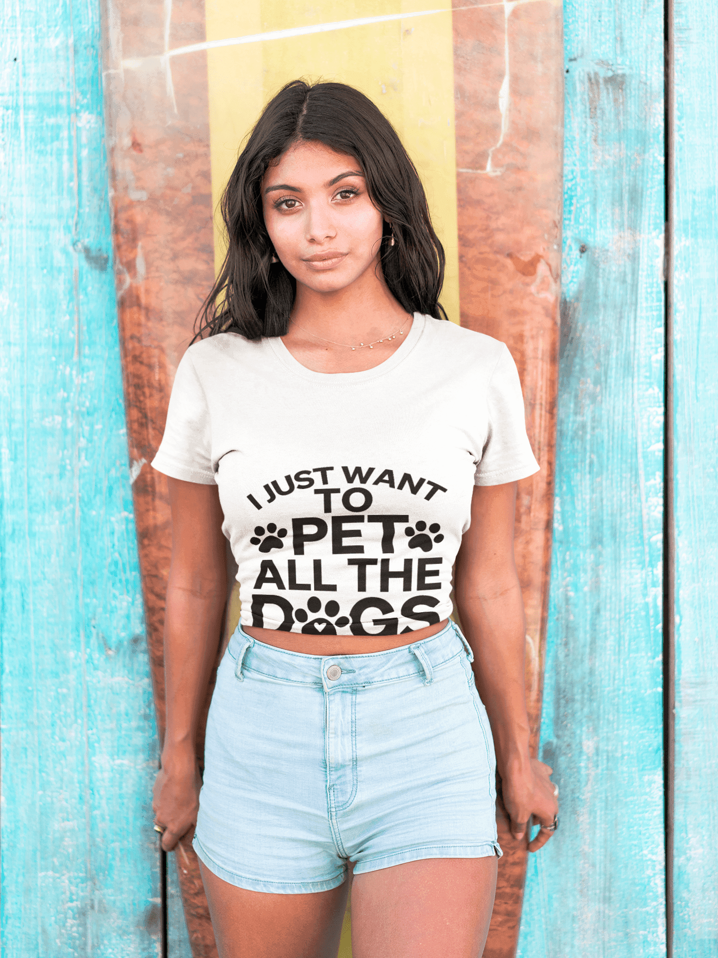 I Just Want to Pet All the Dogs Unisex Cotton Tee - Perfect Gift for Dog Lovers