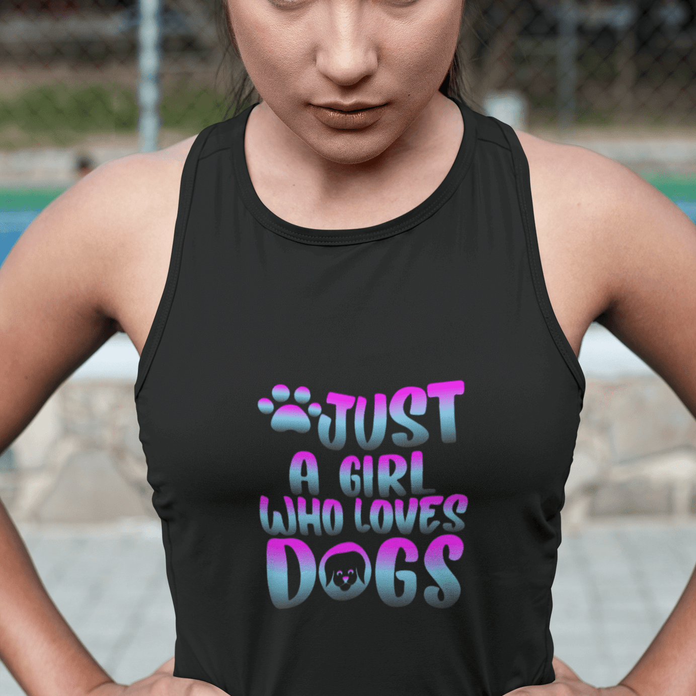 Just a Girl Who Loves Dogs Tank Top, Dog Lover Gift