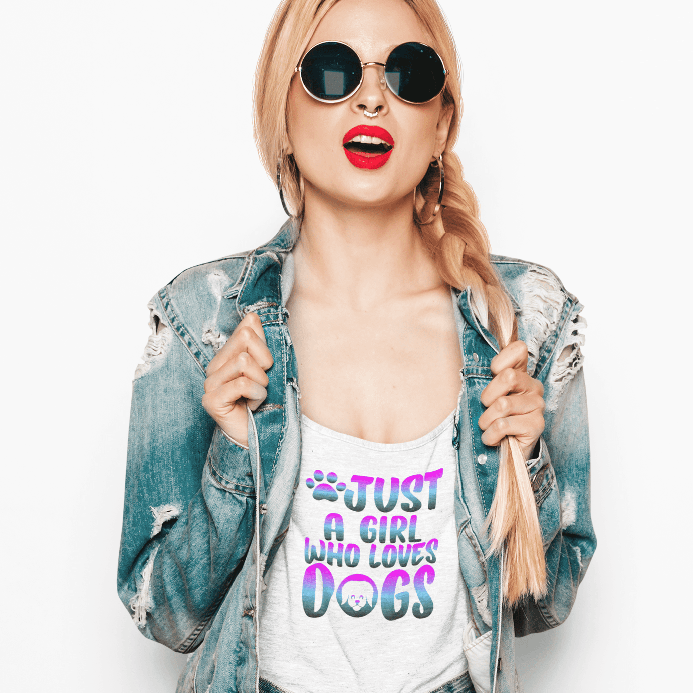 Just a Girl Who Loves Dogs Tank Top, Dog Lover Gift