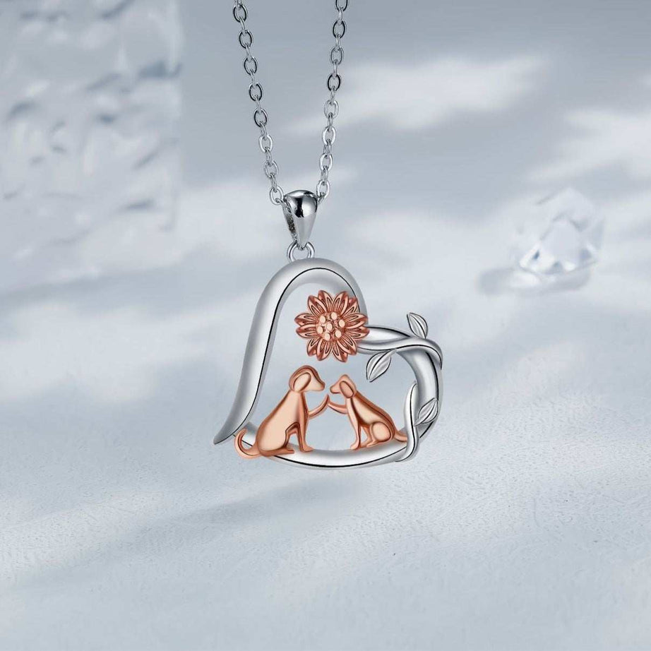 Pastoral Style Pendant Dog Necklace Women
