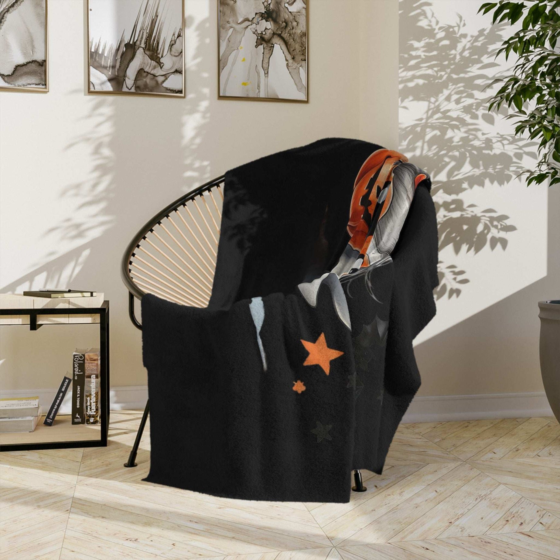 Halloween Ghost Blanket - Cute Spooky Fall Throw Microfiber
