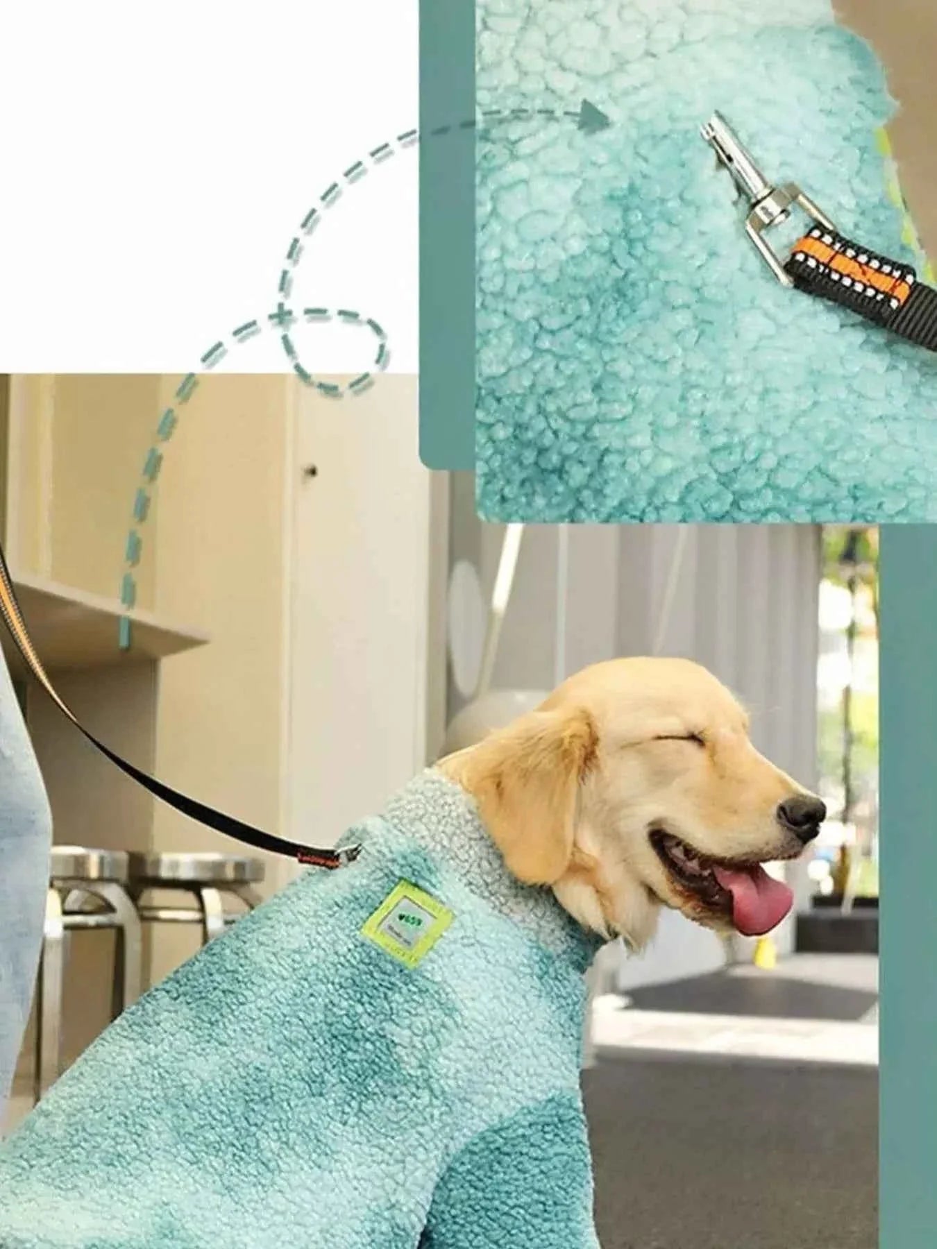 Warm Fleece Pet Sweater - Large Breed Outerwear