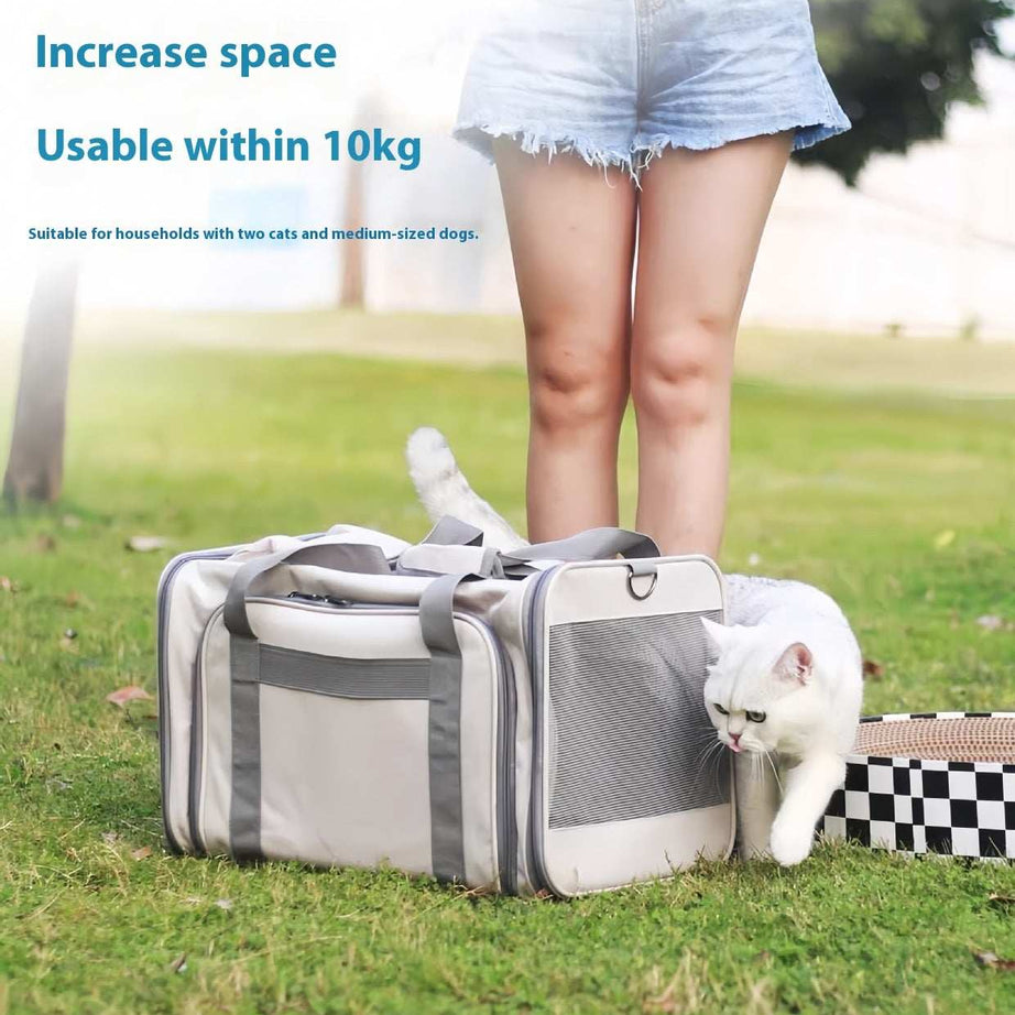 Portable Pet Carrier for Cats and Small Dogs - Breathable Travel Backpack