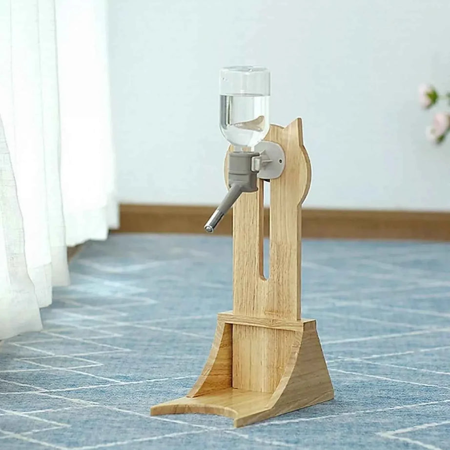 Pet Water Dispenser - Elevated Wooden Base