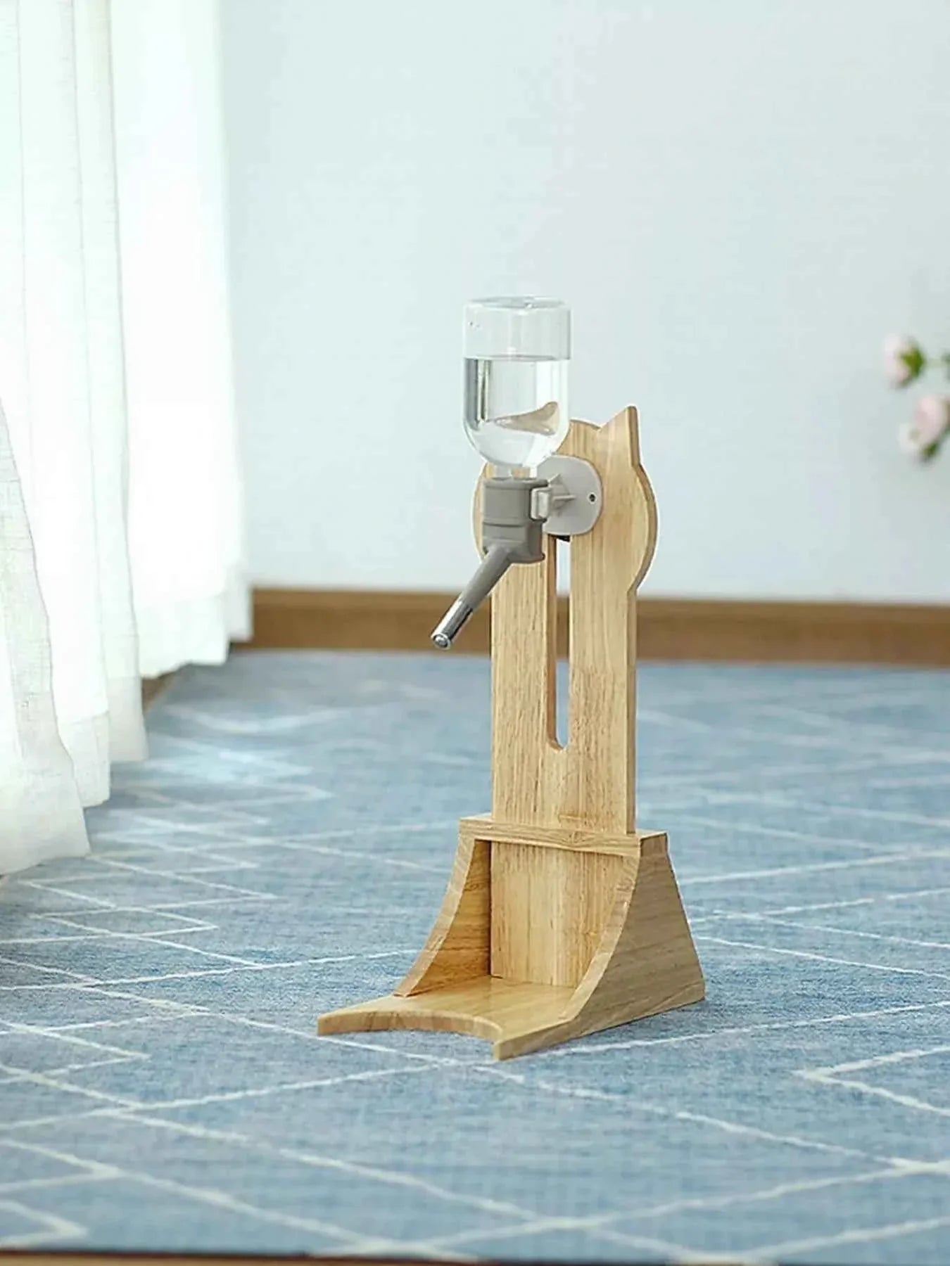 Pet Water Dispenser - Elevated Wooden Base