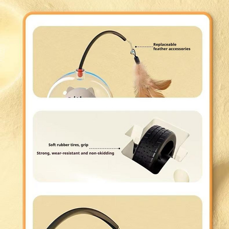 Laser Chase Car - Smart Electric Cat Toy with Auto Pointer