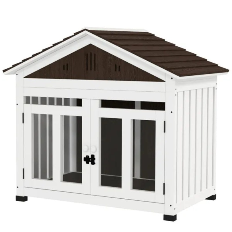 Elegant Haven Crate - Wooden Dog Furniture Kennel