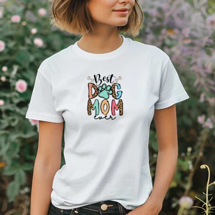 Best Dog Mom Ever Pet T-shirt - Premium Dog Lover Tee for Proud Pet Parents