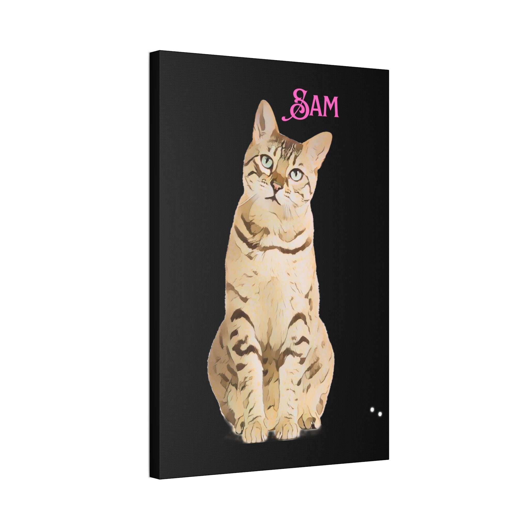 PAW-sonalized Black Canvas Print | Upload Photo~Choose size
