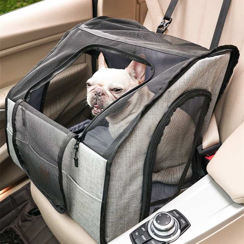 Portable Foldable Car Pet Cage - Waterproof Dog Travel Seat