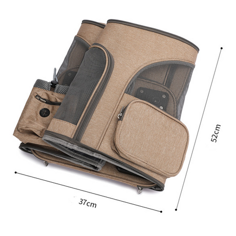Pet Trolley Backpack - Wheeled Carrier for Cats & Dogs