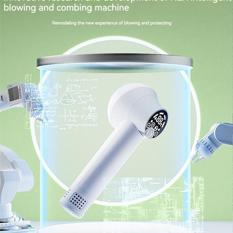 Pet Grooming Hair Dryer with Comb - Silent 2-in-1 Blow & Style