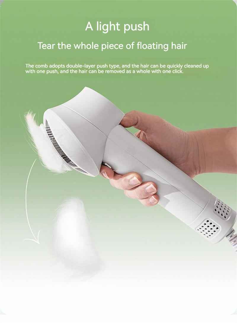 Pet Grooming Hair Dryer with Comb - Silent 2-in-1 Blow & Style