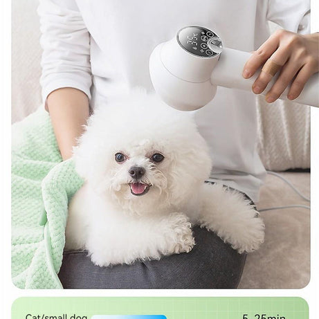 Pet Grooming Hair Dryer with Comb - Silent 2-in-1 Blow & Style