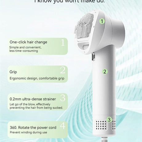 Pet Grooming Hair Dryer with Comb - Silent 2-in-1 Blow & Style