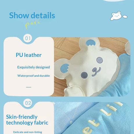 Cat Cooling Mat Ice Silk - Bear Print Summer Sleep Pad