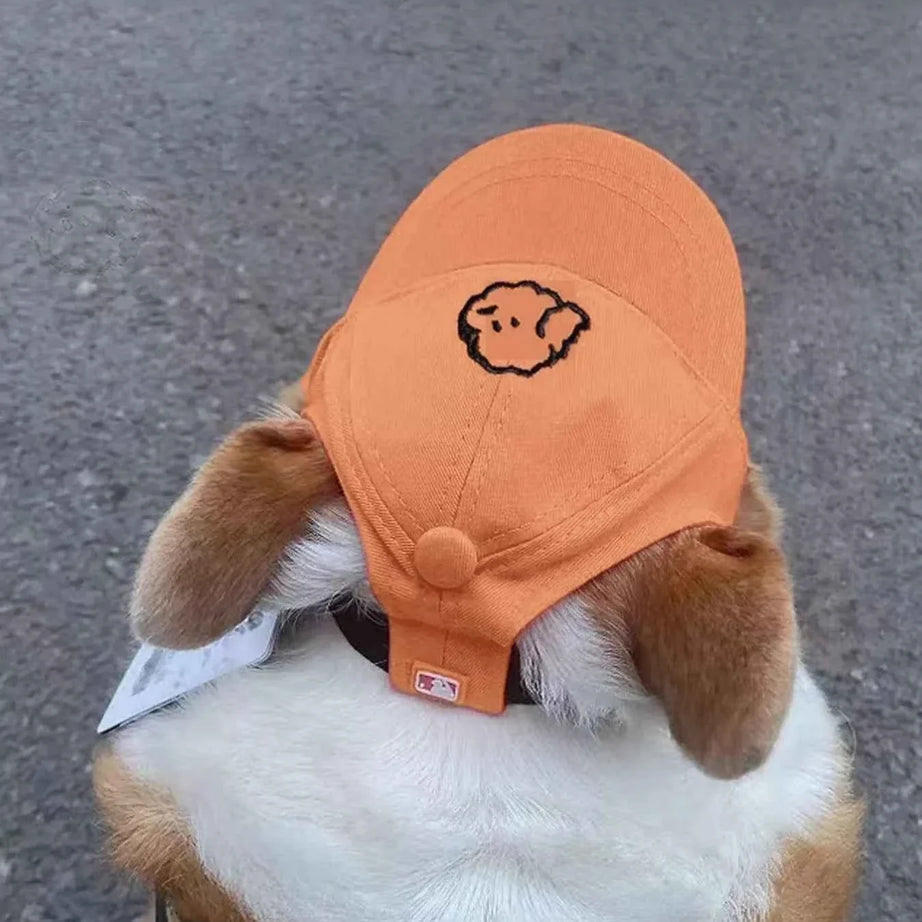 Embroidered Pet Baseball Cap - Over Ear Style