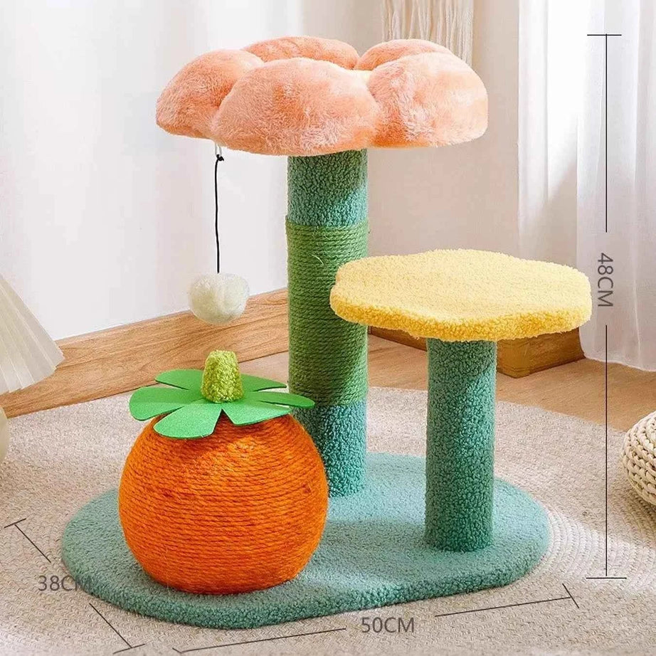 Cat Scratching Post Sisal - Soft Plush Tower Platform