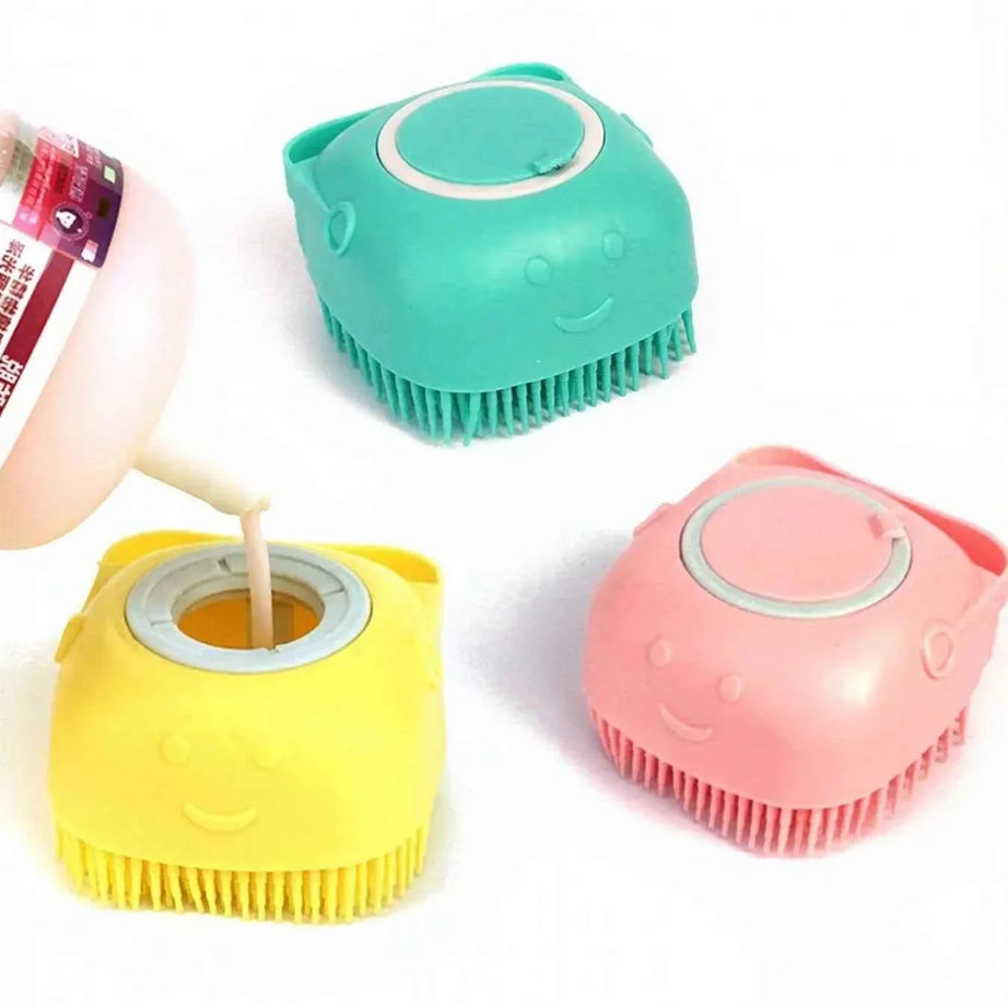 Pet Bath Brush - Cute Cartoon Silicone