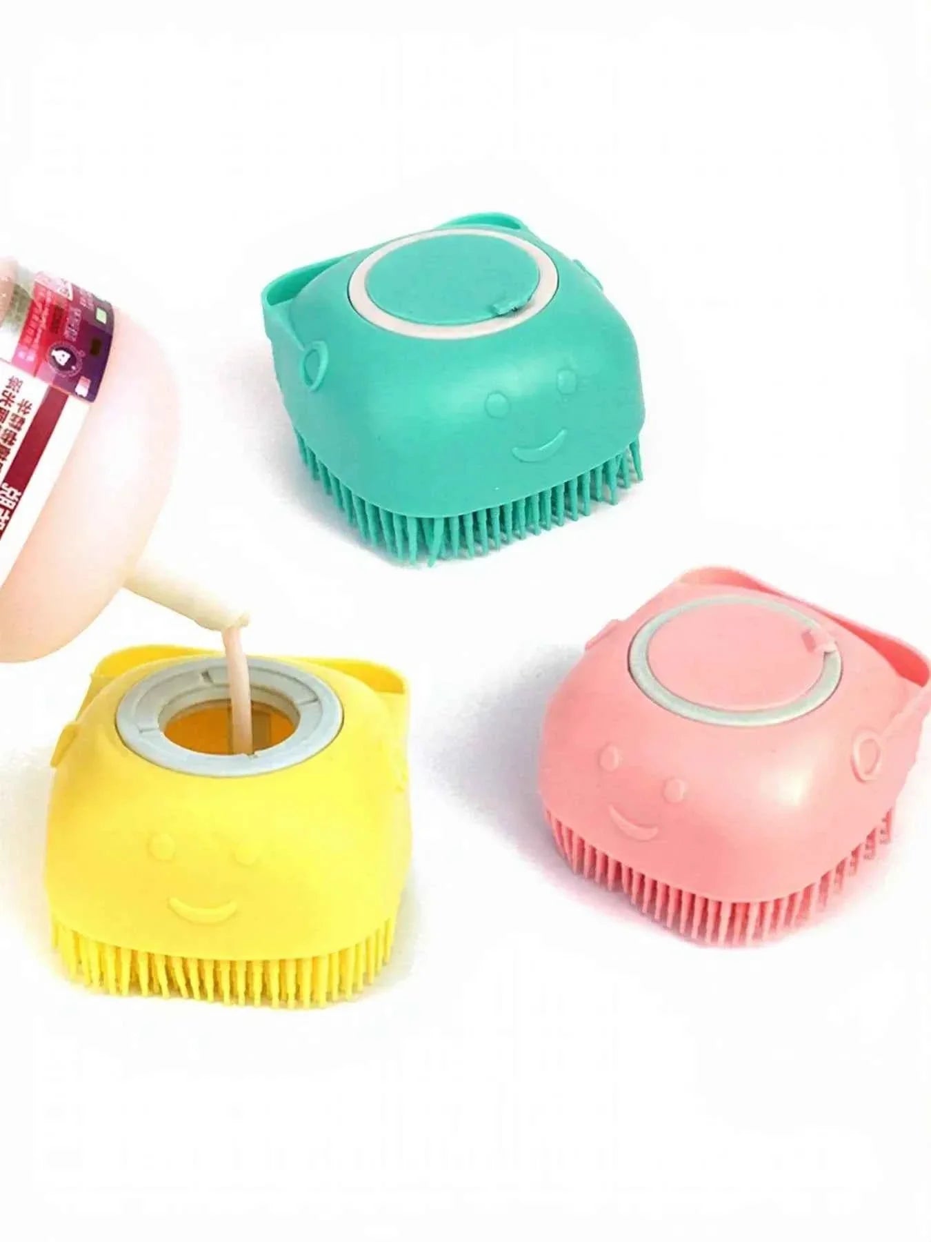 Pet Bath Brush - Cute Cartoon Silicone