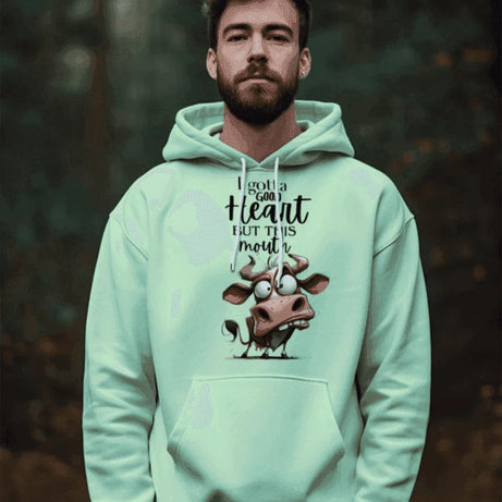 Funny Cow Hoodie - Good Heart But This Mouth Sweatshirt