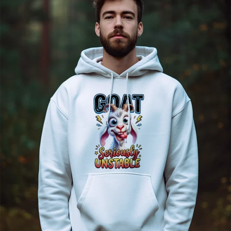 Seriously Unstable Goat Hoodie - Funny Animal Lover Gift
