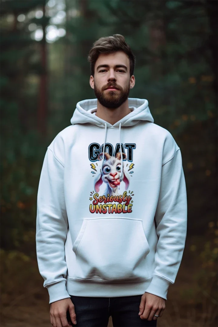 Seriously Unstable Goat Hoodie - Funny Animal Lover Gift