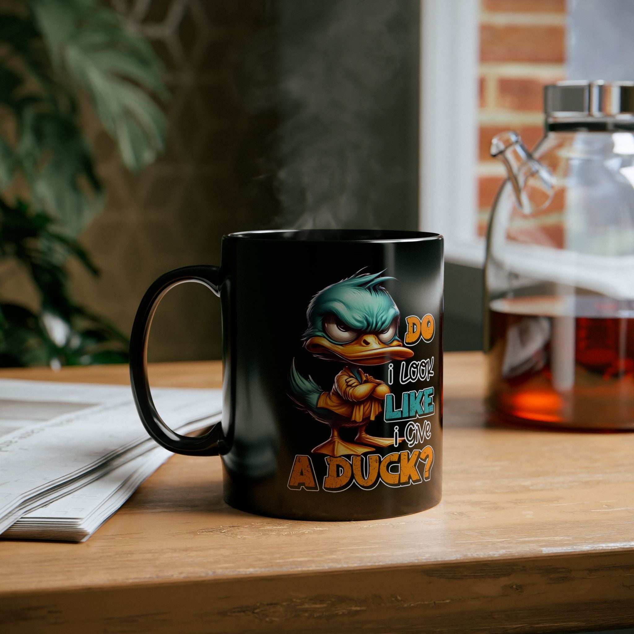 Funny Duck Quote Black Mug - 11oz & 15oz - Perfect Gift for Duck Lovers