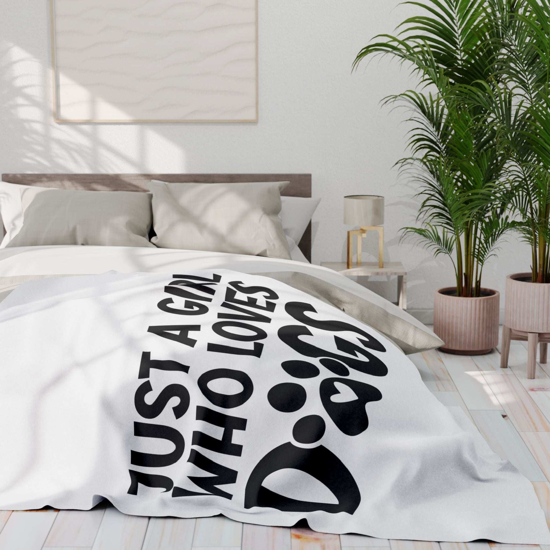 Just a Girl Who Loves Dogs - Fleece Blanket