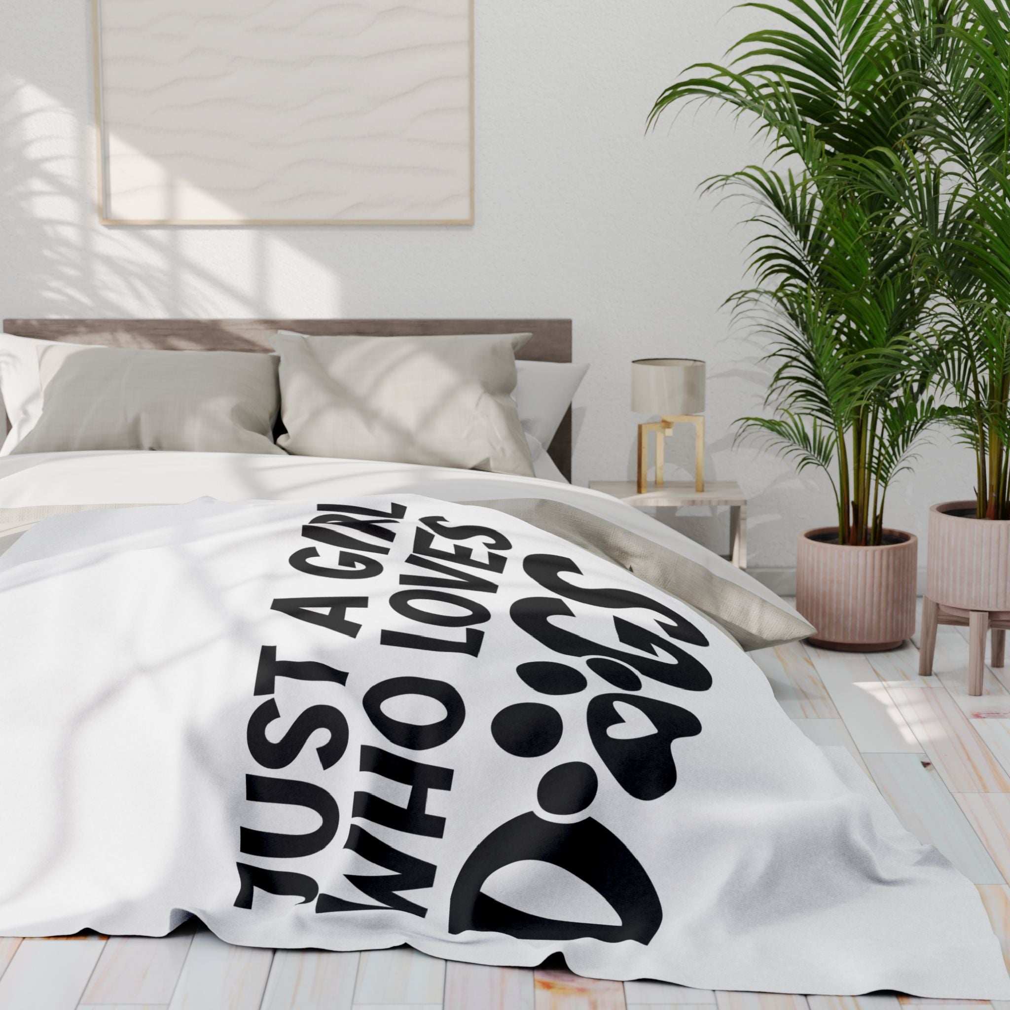 Just a Girl Who Loves Dogs - Fleece Blanket