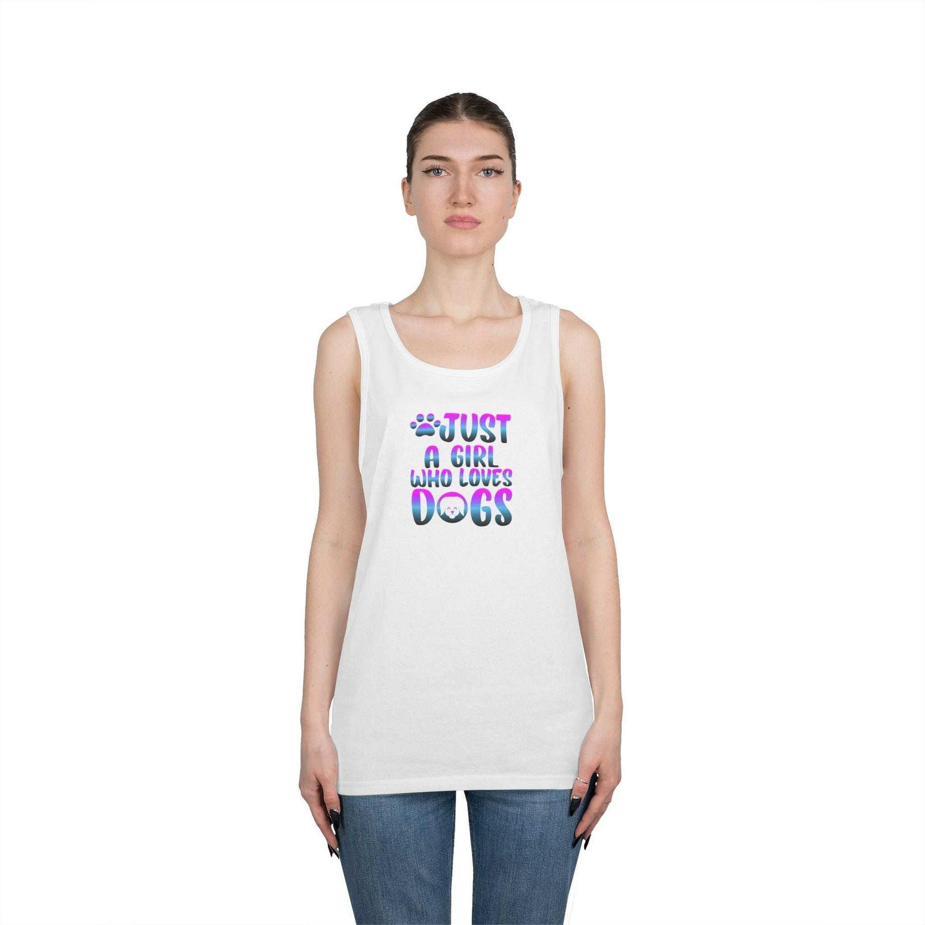 Just a Girl Who Loves Dogs Tank Top, Dog Lover Gift