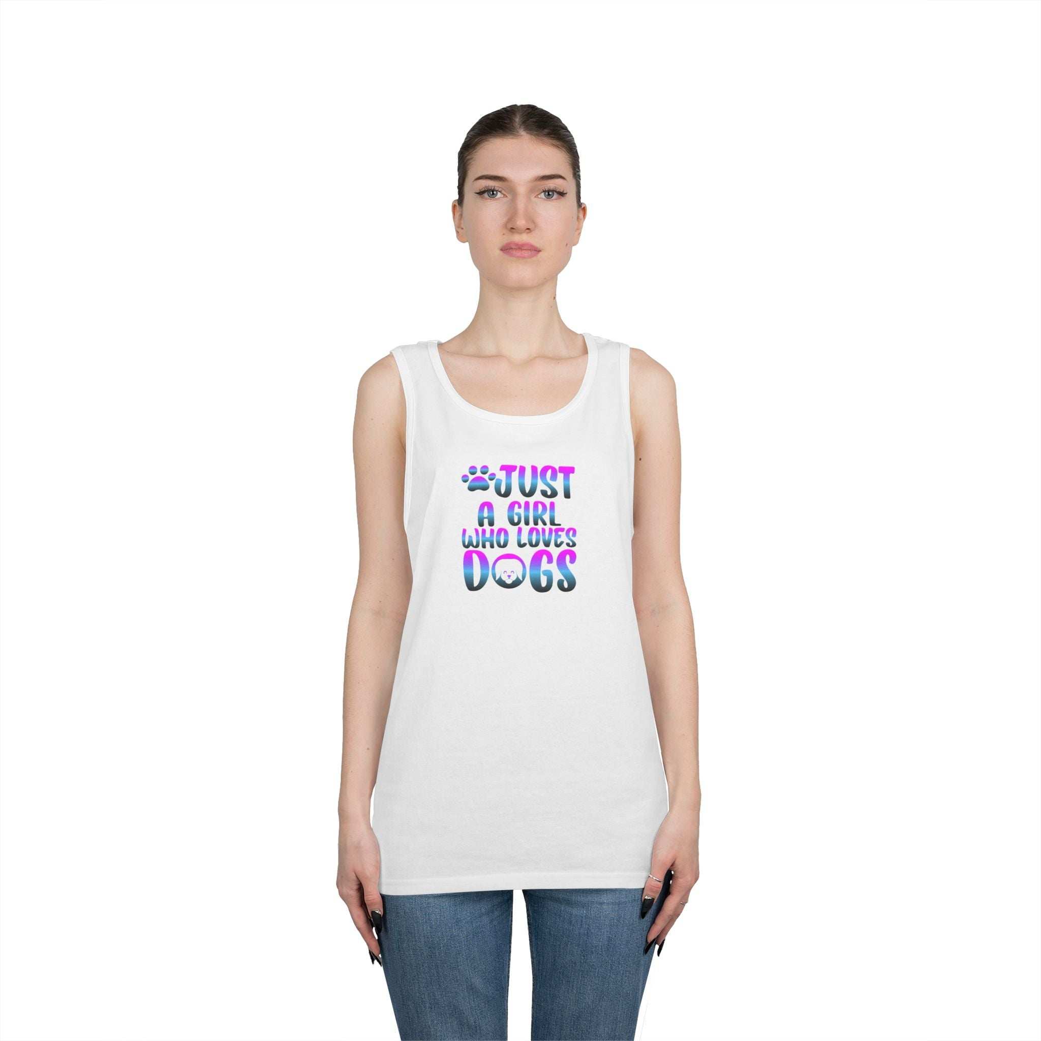 Just a Girl Who Loves Dogs Tank Top, Dog Lover Gift